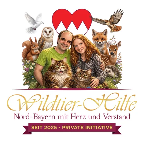 Logo Wildtierhilfe Nord-Bayern mit Herz & Verstand